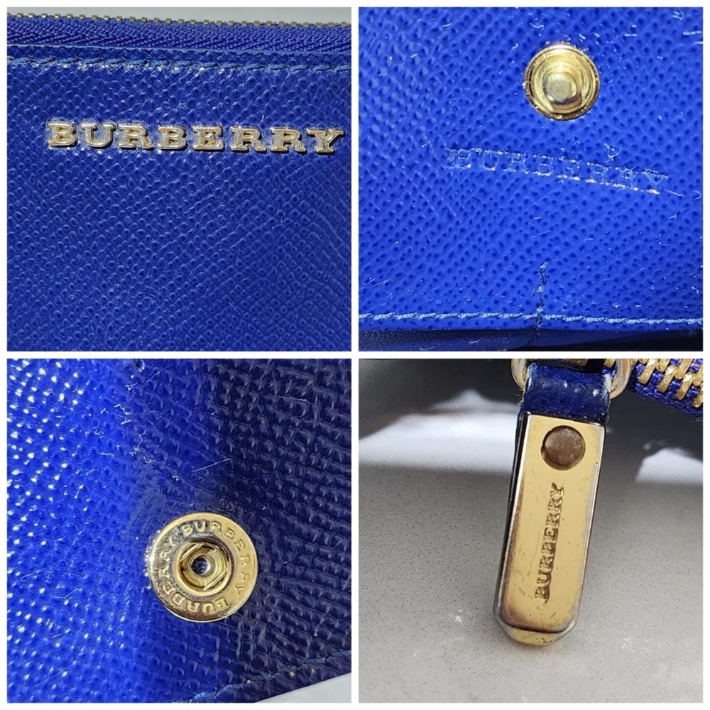Authentic BURBERRY Patent Constantine Continental Wallet Blue - Picture 5 of 14